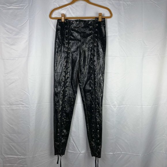 LPA by Revolve Faux Leather Lace-up Leggings - Picture 1 of 8